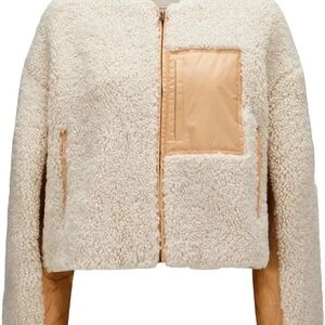Ulla Johnson Cream and Tan Teddy Jacket